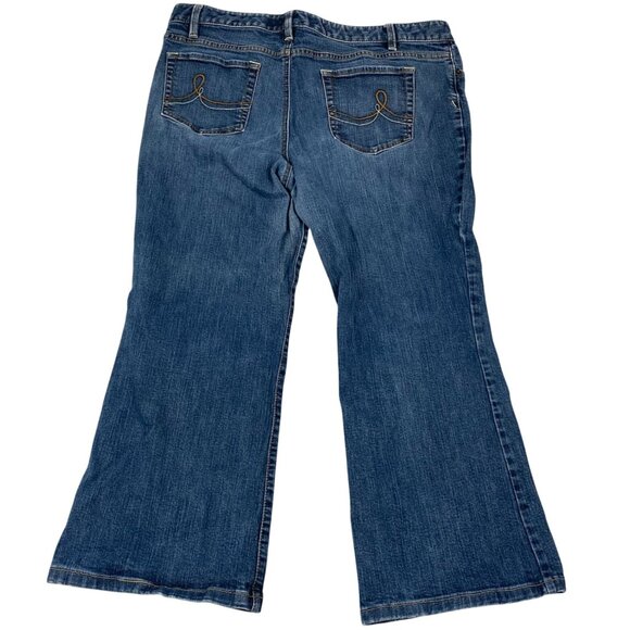 Ann Taylor Loft Women's Jeans Size 14 Blue Fit & Flare Cotton Blend Denim Casual - Picture 2 of 12